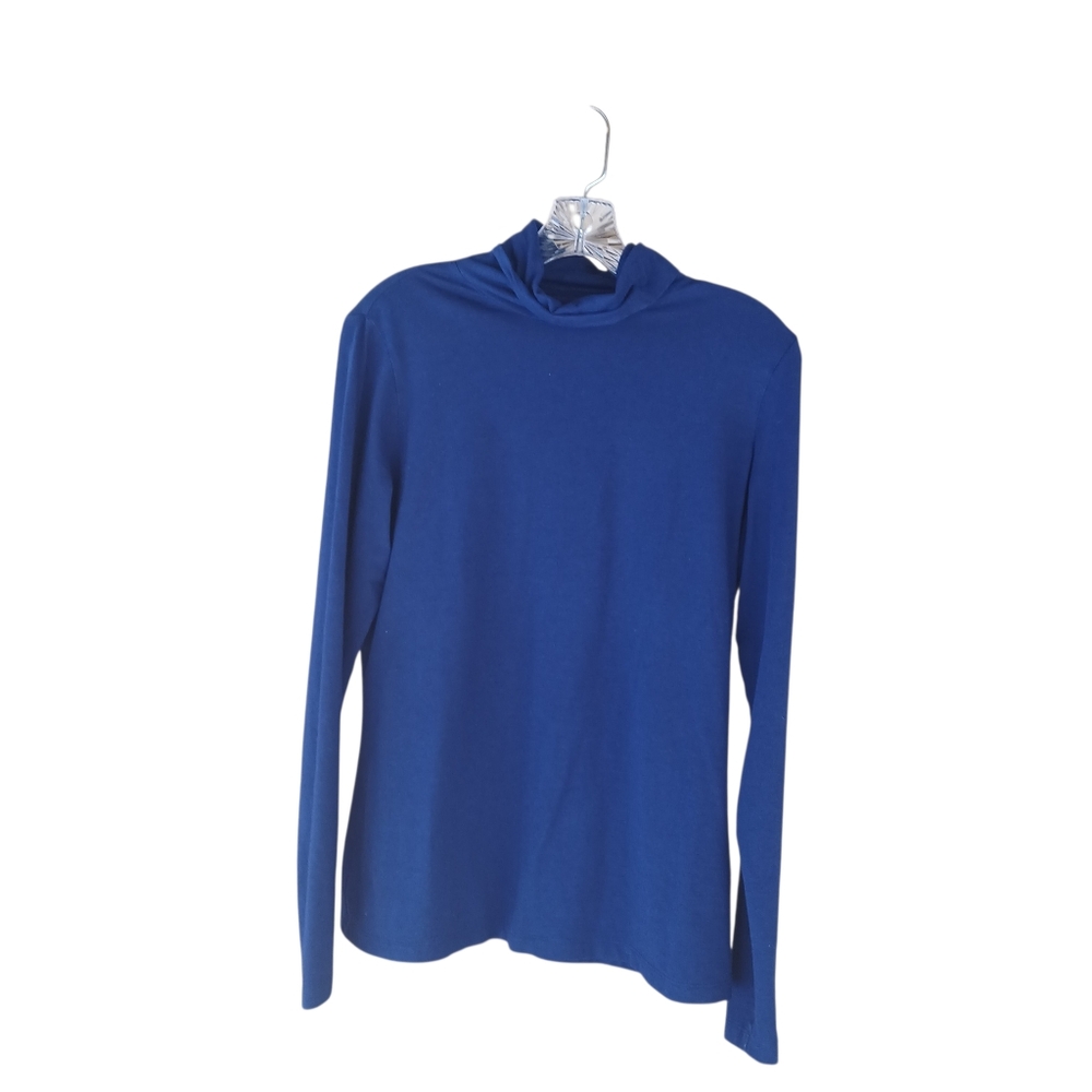Lands' End Navy Long Sleeved Turtleneck Tee Shirt Medium